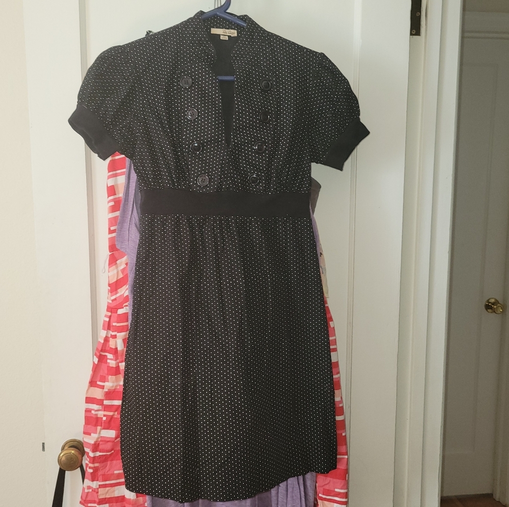 BeBop retro black polkadot dress size M